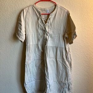 Old Navy Cream Lace-Up Blouse